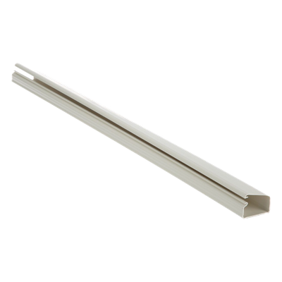 LD10IW10-A - Canaleta de PVC / Diseño Tipo Bisagra / 38.4 x 24 x 3048 mm (10 ft) / Instalación Adhesiva Sin Herramientas / UL94V-0 / Blanco Mate