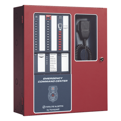 ECC-50/100 - Centro de Comando de Emergencia / 50 W Ampliable a 100 W / 8 Circuitos de Entrada / 14 Mensajes Grabados / Micrófono Supervisado / Listado UL 2572 y UL 864