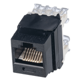 DRJ688TGBL - Conector Jack RJ45 Cat6 / 250 MHz / 50μ Oro / PoE++ 802.3bt / 22-26 AWG / 19in Rack