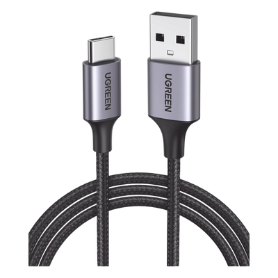 60128 - Cable USB-A a USB-C / 2 Metros (6.56 Pies) / 480 Mbps / Carga Rápida 18W / Nylon Trenzado / Aluminio