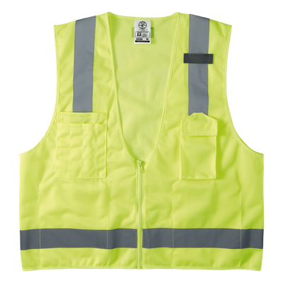 60268 - Chaleco de seguridad reflectante / Talla XL / ANSI/ISEA 107-2015 Tipo R Clase 2 / Pecho 44''-50'' (111,8-127 cm) / Amarillo alta visibilidad
