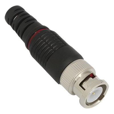 TT-RG-97 - Conector BNC Macho / 75 Ohm / Montaje en Línea / Níquel-Oro-PTFE / Para Cable RG-59