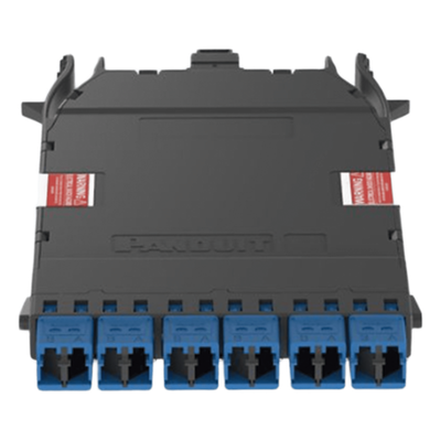 FHC9N-12-10U - Cassette HD Flex / 12 Fibras Monomodo OS2 / MPO a 6 LC Duplex / Polaridad Universal / 0.75 dB Pérdida de Inserción