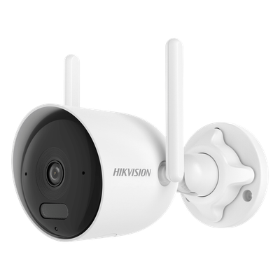 DS-2CFW04 - Cámara Bala IP / 4 Megapixel / Dual Light 30 m (98.4 ft) / Wi-Fi / AcuSense / Audio Bidireccional / IP66