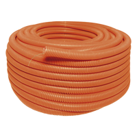 SYS-136852 - Manguera Corrugada Flexible / 1/2" x 100 m / HDPE / Resistencia Eléctrica 100 MΩ / Guía Integrada / Resistente a Intemperie y UV