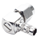 RSA-3010-C1 - Conector SMA Macho en A/R / Anillo Plegable / Cable RG-142/U / Cuerpo Bronce Niquelado / Contacto Oro / Aislante Teflón