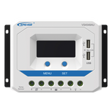 VS-4548-AU - Controlador Solar de Carga PWM / 12/24/36/48 V Auto / 45 A / 96 V PV / Display LCD / USB 2.4 A / -25°C a 55°C