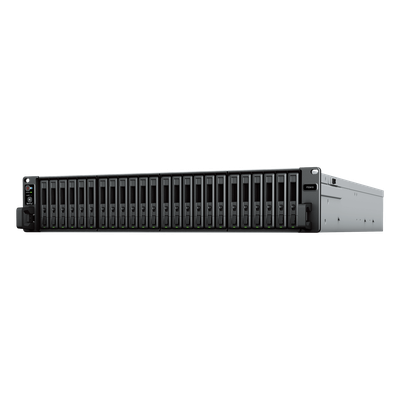FS3410 - Servidor de Almacenamiento Todo Flash / 24 Bahías SSD SATA 2.5" / Intel Xeon D-1541 8 Núcleos / 16 GB ECC DDR4 Ampliable a 128 GB / 356,500 IOPS Lectura / 129,400 IOPS Escritura / 4x 1GbE + 2x 10GbE
