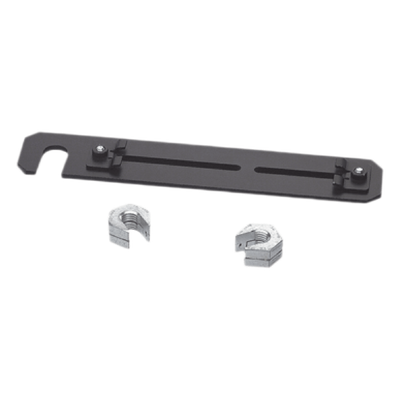 FR6TRBE58M - Soporte de Montaje a Techo / Varilla Roscada 16mm (5/8') / Canaletas 4x4 y 6x4 / Acero Negro / 10" (L) × 2" (An) × 0.4" (Al)