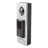 DS-K1T501SF - 2 EN 1 / Lector Biométrico IP65 con Función de Videoportero y lector QR Incluida/ Llamada a APP de Smartphone Hik-Connect P2P (No requiere monitor) /  Soporta Tarjetas - Huellas - Códigos QR / Cámara 2 MP Compatible con DVRs y
