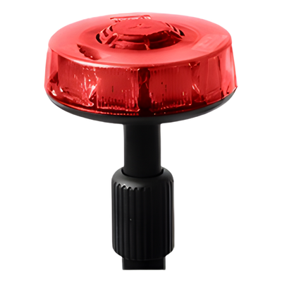 CO-400-R - Luz telescópica trasera / Mástil 3 secciones / 15 LEDs Solaris / 12W / 12VCC / Domo rojo policarbonato