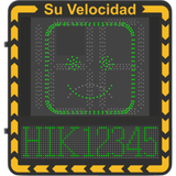 YJP7681-188-NR - Display LED para Control de Velocidad / Alcance Visual 100 m (328 ft) / Indicación por Código de Colores / IP66 / Wi-Fi y Ethernet / Radar Compatible