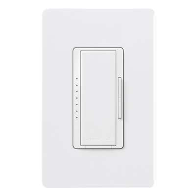 RRD10DWH - Atenuador Maestro / 120 V / 1000 W incandescente-halógeno / 800 W-1000 VA MLV / sin neutro / un polo o multilocalización / RadioRA 2 y RA2 Select