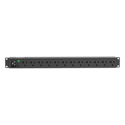 P12B30M - PDU Básico para Rack / 12 Contactos NEMA 5-20R / Entrada NEMA L5-20P / 20 Amp / 120 Vca / Montaje Horizontal 1UR / Cable 3 m (9.8 ft)