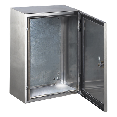 PST-406025-INOX-B - Gabinete de Acero Inoxidable IP66 / IK10 / 400 x 600 x 250 mm / 15.7 x 23.6 x 9.8 in / Carga 50 kg / Placa Galvanizada
