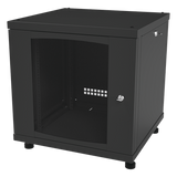 LP-6060-12U - Gabinete de Piso / 12UR / 638 mm Profundidad / 276 kg Carga / Acero ANSI/TIA RS-310-D / Puerta Cristal Templado