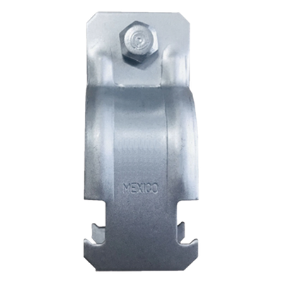 ANC-AU112 - Abrazadera Unicanal / Conduit Cédula 40 / 38 mm (1 1/2') / Acero Calibre 14 / Industrial