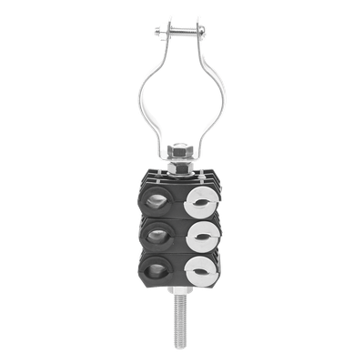 KITST68MCLICK3 - KIT de Tres Sujetadores de plastico para seis cables de 6 a 8 mm con todo y hardware de instalación en tubos de 1 1/4 in