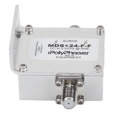 MDS24FF - Protector RF Coaxial / 75 Ohm / +24VDC / F Hembra / 300 MHz - 2.5 GHz / 50W