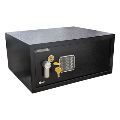 84834 - Caja Fuerte Electrónica / Capacidad Laptop 17" / Acero Calibre #16 y #9 / Cerradura Electrónica 3-8 Dígitos / 100,000 Combinaciones / Pilas AA