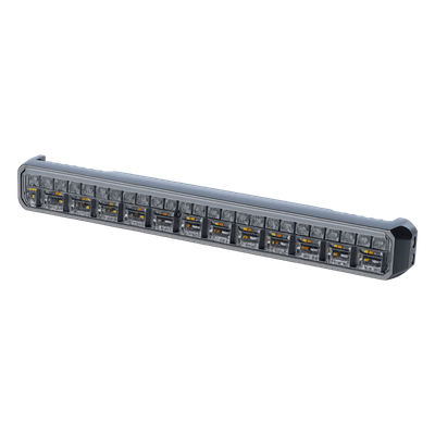 SP88RRAW - Luz Auxiliar LED / 45 LEDs Tricolor / 11.42" / Lente Transparente / SAE / 12-24 VDC / Halo Rojo