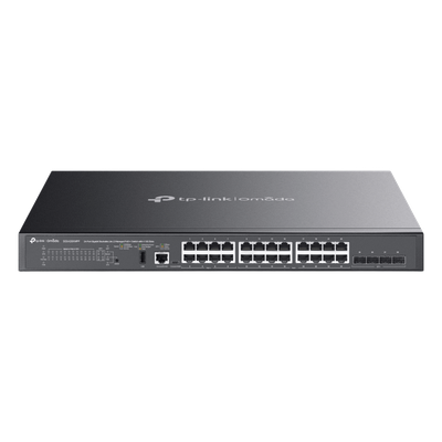 SG5428XMPP - Switch Administrable L3 SDN / 24 Puertos PoE Gigabit / 4 SFP+ 10G / Presupuesto PoE 720W / Ruteo RIP VRRP / Fuente Redundante / 128 Gbps