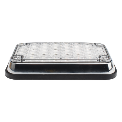 XLTE595RWV2 - Luz de Advertencia LED / 6 x 4 pulgadas / Bicolor Rojo/Claro / 66 LED / 12 VCC / 10 Patrones de Destello