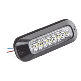 ED3744RC - Luz Auxiliar LED / 4 LEDs Ultra Brillantes / 21 Patrones de Destello / 12-24 VCC / SAE J595 Clase I / Mica de Policarbonato Transparente