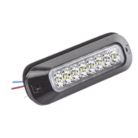ED3744RC - Luz Auxiliar LED / 4 LEDs Ultra Brillantes / 21 Patrones de Destello / 12-24 VCC / SAE J595 Clase I / Mica de Policarbonato Transparente
