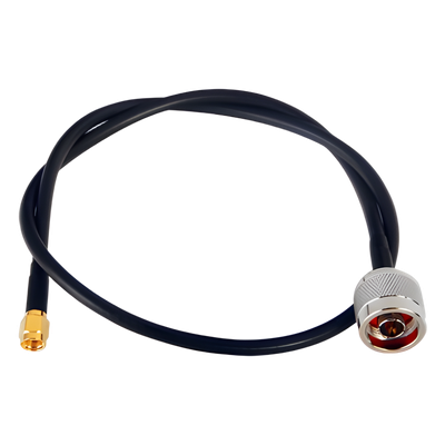 SN-58U-SMAI-60 - Jumper de 60 cm con Cable RG-58U-SYS, Conectores N Macho a SMA Macho Inverso.