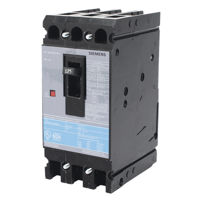 ED63B125MX - Interruptor Termomagnético ED6 600V 3X125A, Sin zapatas principales.