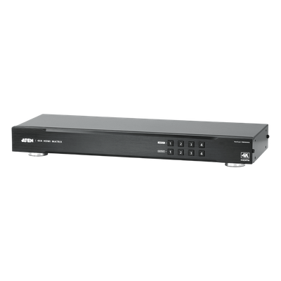 VM0404HA - Conmutador Matricial HDMI / 4x4 / 4K UHD y DCI / 10.2 Gbps / RS-232 e IR / 5m entrada 16ft salida