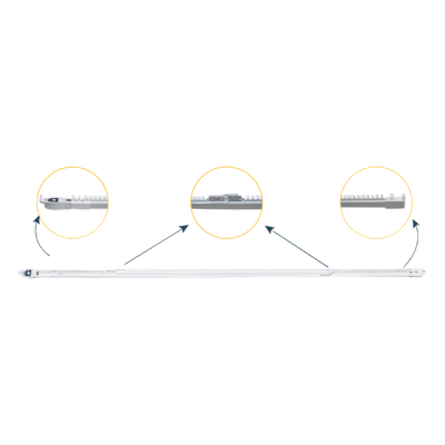RIELRETRACURTAIN - Riel Motorizado para Cortinas / Ajustable 2.3-4 m (7.5-13.1 ft) / Carga 20 kg / Compatible Movelite WF + Elatio / Instalación Techo / Smart Home
