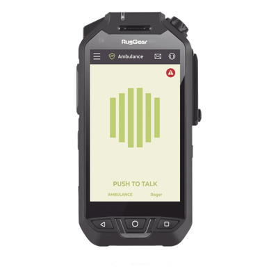 RG750-TSMART-1GB - Smartphone MCPTT / Botón PTT y Selector de Canal / Altavoz 105 dB / IP68 y MIL-STD-810H / LTE Global / Batería 5000 mAh