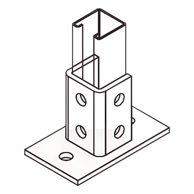 ANC-HN03 - Base Rectangular / 2 Perforaciones / Perfil Sencillo / Diseño Ergonómico / Acabado Antirreflejo