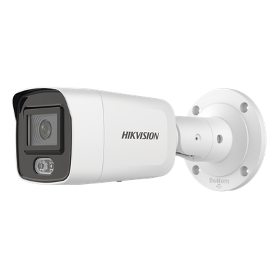 DS-2CD3047G2-LS - Bala IP 4 Megapixel / Imagen a color 24/7 / Lente 2.8 mm / Luz Blanca 40 mts / Exterior IP67 / WDR 120 dB / Audio y Alarma / Captura Facial / Onvif / MicroSD