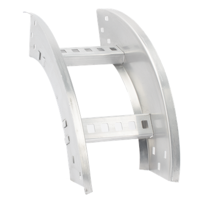 CH-VE-908R8X6AK - Curva Vertical Exterior / Perfil Z / Peralte 3 1/4" / Ancho 6" / Radio 8" / Aluminio / 90°