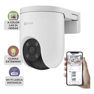 CS-H8C/8MP - Cámara PT IP / 4K 8 Megapixel / Wi-Fi / Visión Nocturna a Color 0.5 lux / Panorámica 360° / Auto Seguimiento Zoom / Audio Bidireccional / IP65