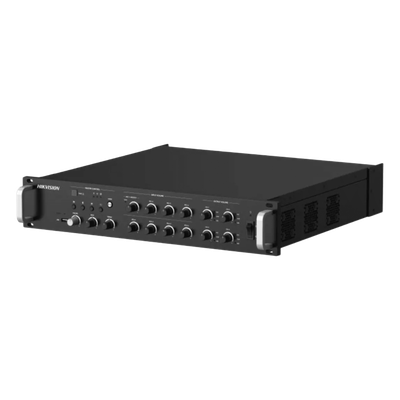 DS-QAZ1A1000G1-VB4 - Amplificador de Red / 4 Zonas 250W / Salida 100V/70V / Bluetooth 5.0 / Entrada de Alarma / Síntesis de Voz TTS