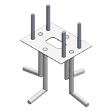 XB-ANCLA - Anclaje de Acero para Barrera Vehicular / Sujeción al Piso / Compatible con Serie XB, XBF y XBS / Instalación Indirecta