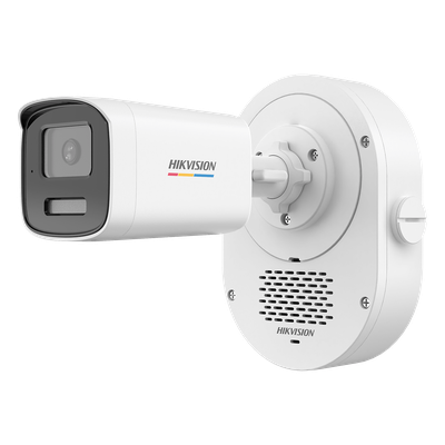 DS-2CE13DF0T-LXTS - Cámara Bala TURBOHD / 2 Megapixel 1080p / ColorVu 24/7 / Luz Dual 40 m (131.2 ft) / Audio Bidireccional / Disuasión Activa / IP67