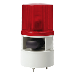S125DML-WS-110220-R - Baliza LED con Sirena / 5 Tonos 105 dB / 4 Modos de Destello / 110-220 VCA / IP54 / -30°C a +50°C