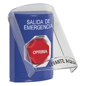 SS2422EX-ES - Botón de Salida de Emergencia / Tapa Protectora de Policarbonato / Restablecimiento con Llave / Sello Hermético 3R / -40°F a 250°F