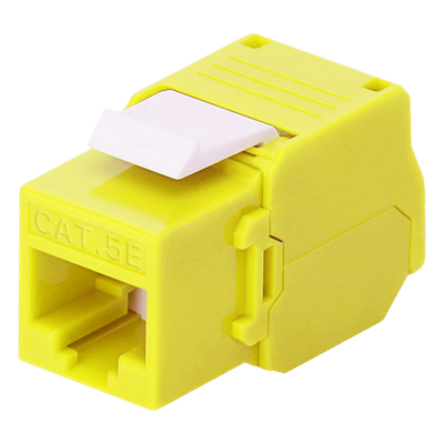 LP-KJ-516-TTYE - Módulo Jack Keystone / Cat5e / Toolless / Terminación 180° / 1 Puerto / Sin Blindaje / Amarillo