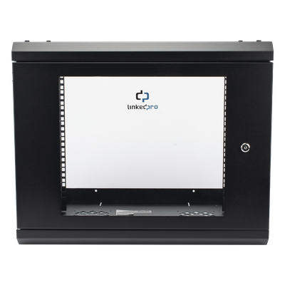 SR1909LH3GA - Gabinete de Pared 9U / 19" Rack / Cristal Templado / 455 mm Profundidad (1.49 ft) / Acero Reforzado / 80 kg Carga
