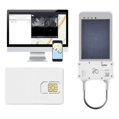 SOLARGUARDX100KIT - Kit Cerradura Inteligente GPS Solar / LTE Cat-M1 / RFID BLE OTA / IP67 / Batería 14400mAh / 47.2 pies detección