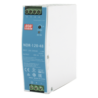 NDR-120-48 - Fuente de poder industrial / 120 W / 48 Vcc / 2.5 A / Entrada universal 90~264 VCA / Riel DIN
