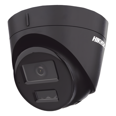 DS-2CD1343G2-LIUF/BLACK - Cámara Turret IP / 4 Megapixel / Dual Light 30 m (98.4 ft) / WDR 120 dB / AcuSense Lite / IP67 / PoE / Micrófono Integrado