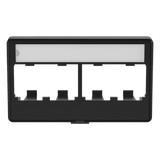 CFFPL4BL - Placa de Mobiliario Modular / 4 Puertos Mini-Com / ABS Negro / 2.9x0.88x1.77 pulg (73.66x22.35x44.95 mm)