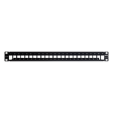 TM-PNLZ-24-01 - Patch Panel Blindado Modular de 24 Puertos / Plano / 1UR / 19" / Acero de Alta Resistencia / 44.5mm (1.75")